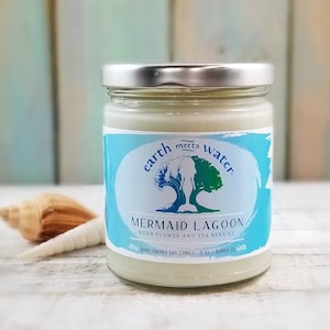 Mermaid Lagoon - 9 oz Soy Candle - Beach Scents - Mermaid Decor - Mermaid Gift - Coastal Decor - Mermaid Candle - Mermaid Soul