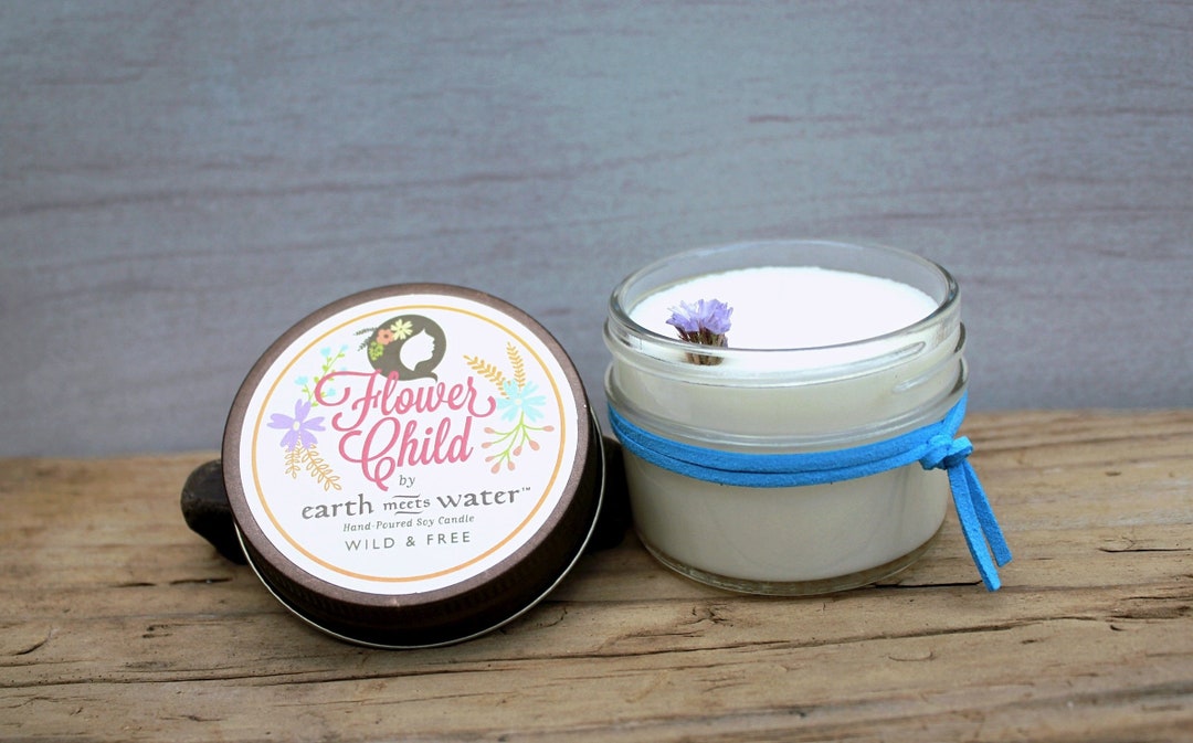 Wild & Free Flower Child Collection Mini 4 Oz Soy Candle Etsy