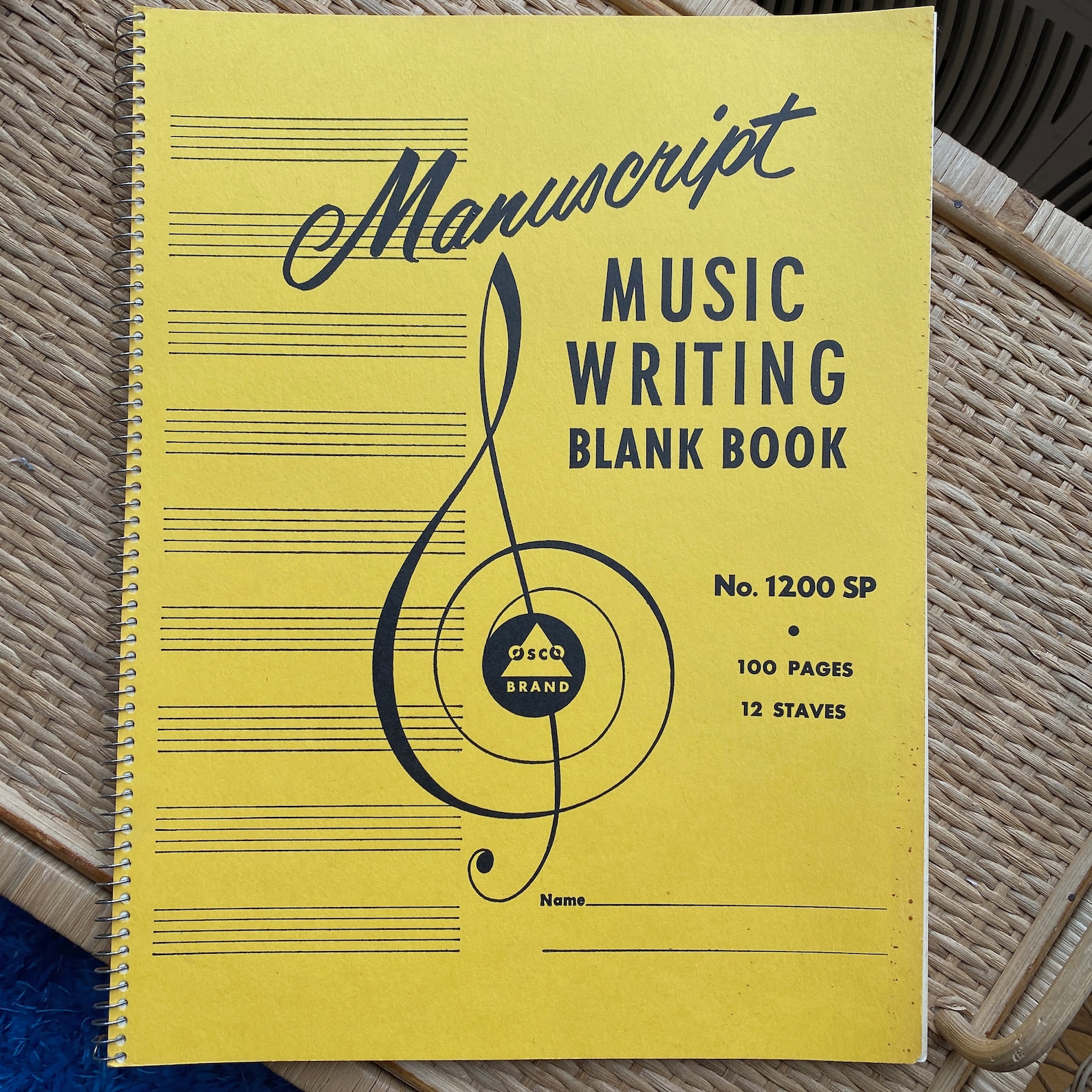 Large Vintage Blank Sheet Music Book Etsy