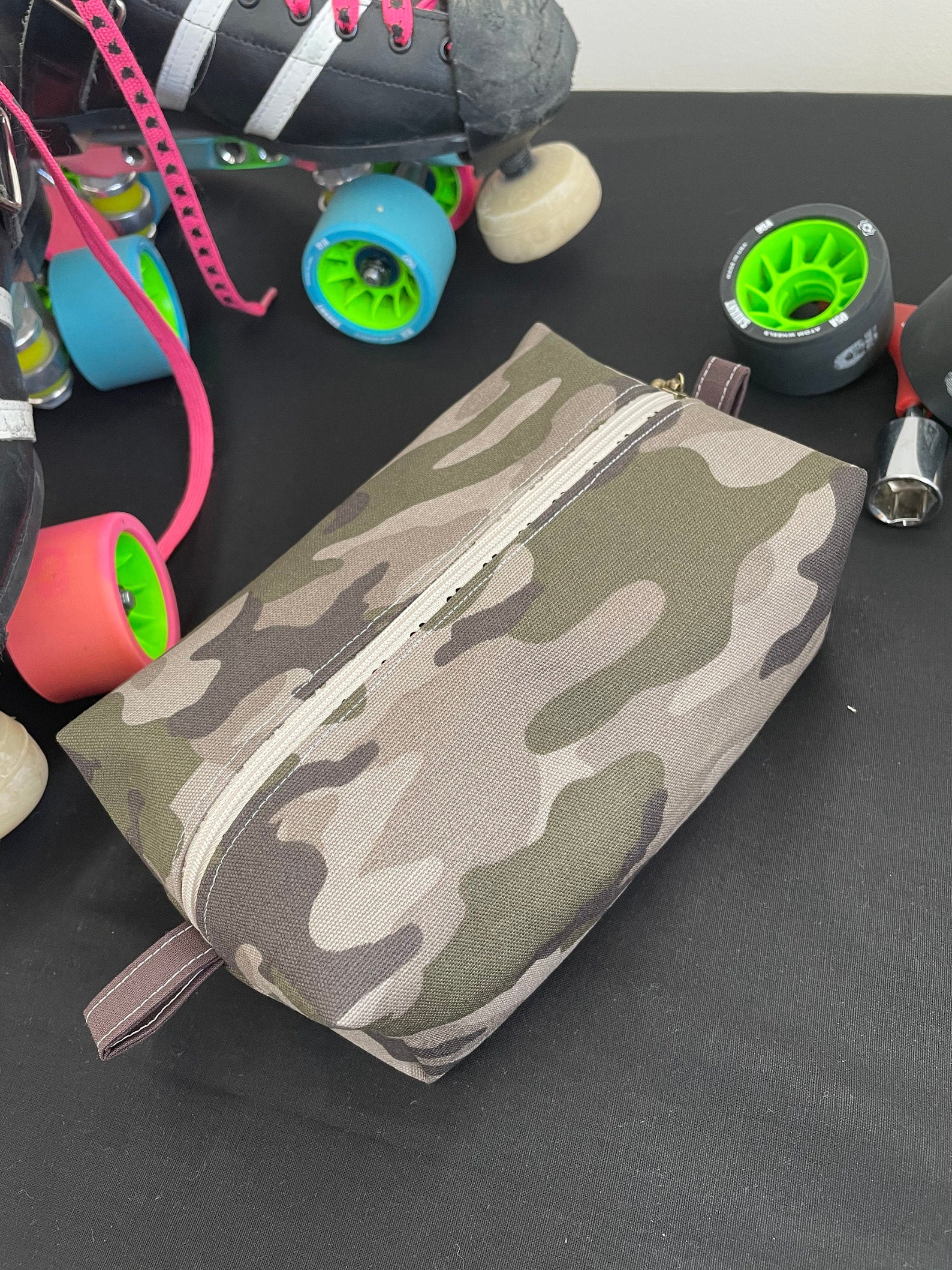 Roller Skate Wheel/tool Bag, Box Bag, Make up Bag, Camo Bag. Etsy UK