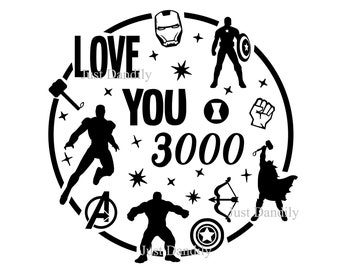 I Love You 3000 Svg Etsy