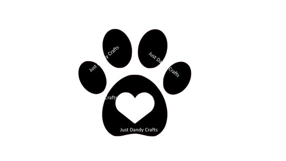 Download Paw Print With Heart Svg Cut File Etsy SVG, PNG, EPS, DXF File