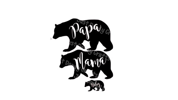 Download Mama Bear Papa Bear Baby Bear Svg Cut File For Silhouette And Etsy