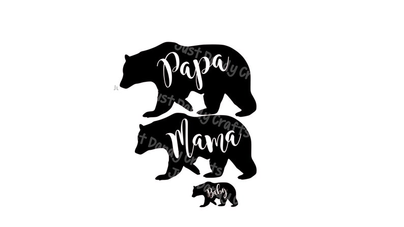 Download Mama Bear Papa Bear Baby Bear SVG Cut File for Silhouette ...