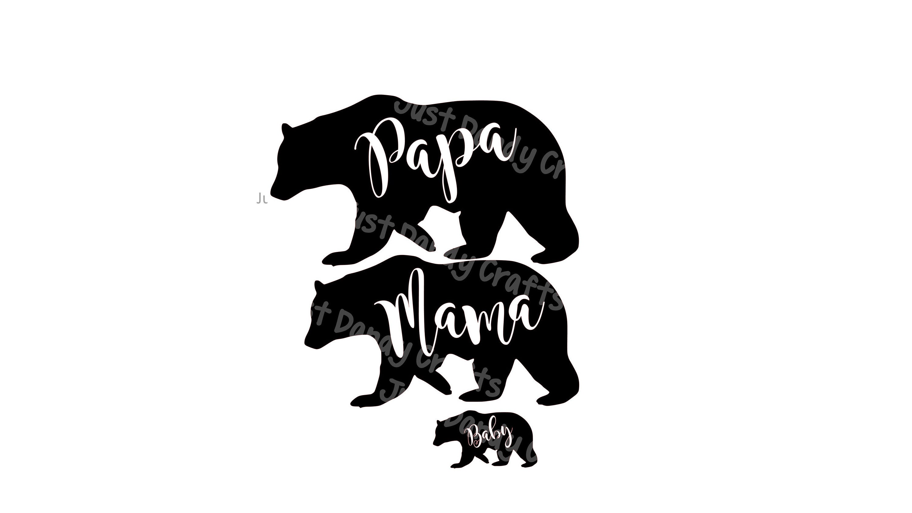 Mama Bear Papa Bear Baby Bear Svg Cut File For Silhouette And Cricut Machines