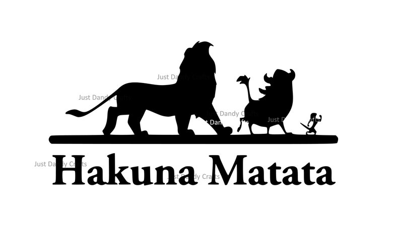 Download Hakuna Matata Lion King Silhouette and Cricut SVG cut file ...