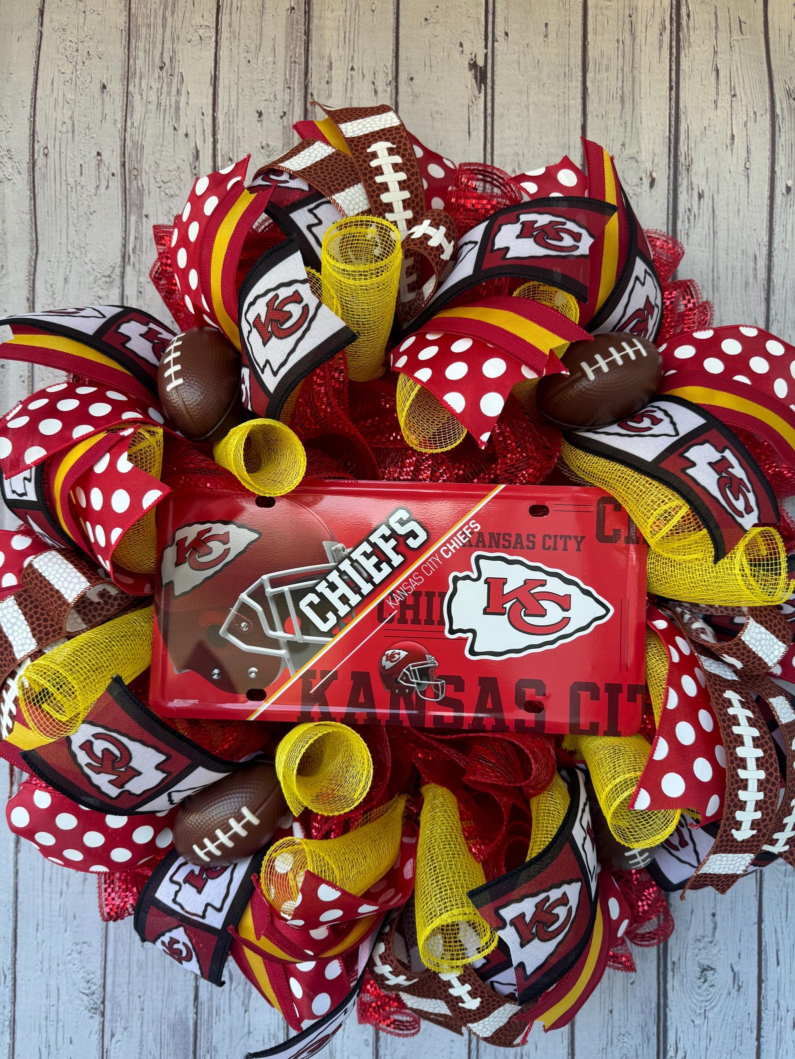 Kansas City Chiefs Wreath, Chiefs Christmas Gift, NFL Wreath, Chiefs