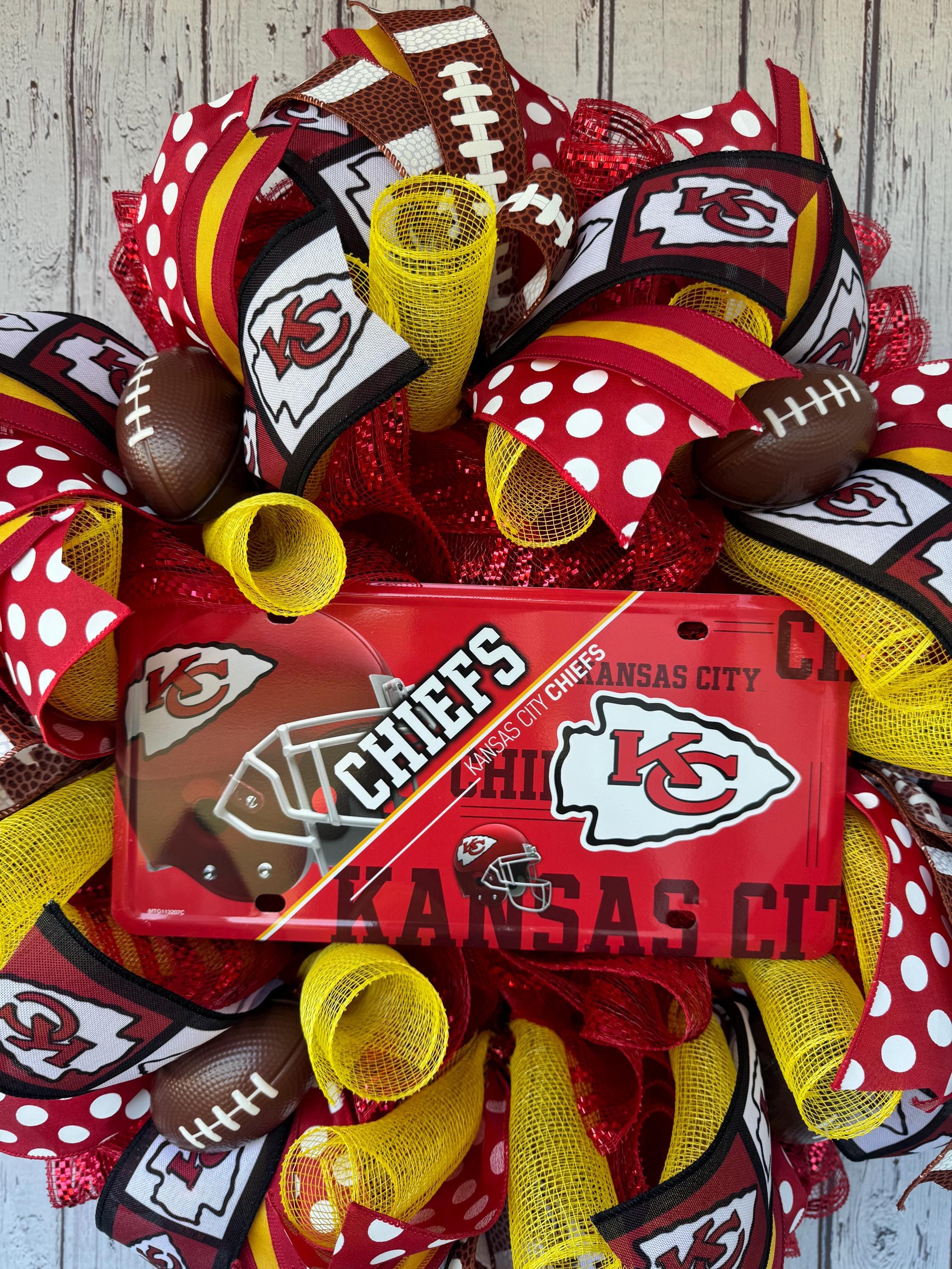 Kansas City Chiefs Wreath, Chiefs Christmas Gift, NFL Wreath, Chiefs