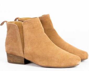flat suede ankle boots