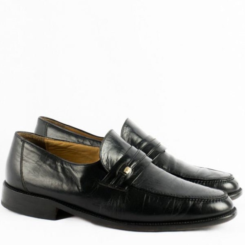 Vintage Shoes 41.5 Leather Lace-up Shoes Bohemian Black