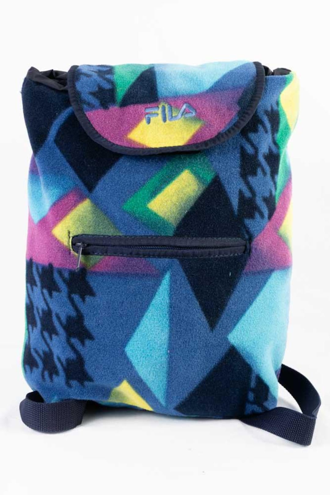 80s Vintage Fila Backpack Fleece Noretro 90s Backpack Art Pattern - Etsy
