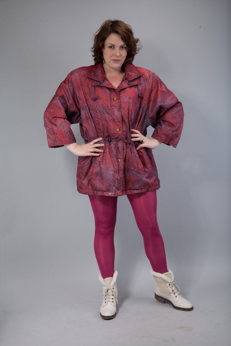 Anna vintage anorak with sprayed print