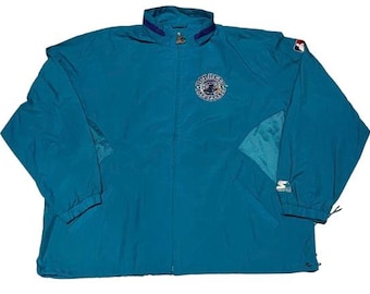 Vintage startjacka vindjacka Charlotte Hornets XL NBA 90-tals sällsynt