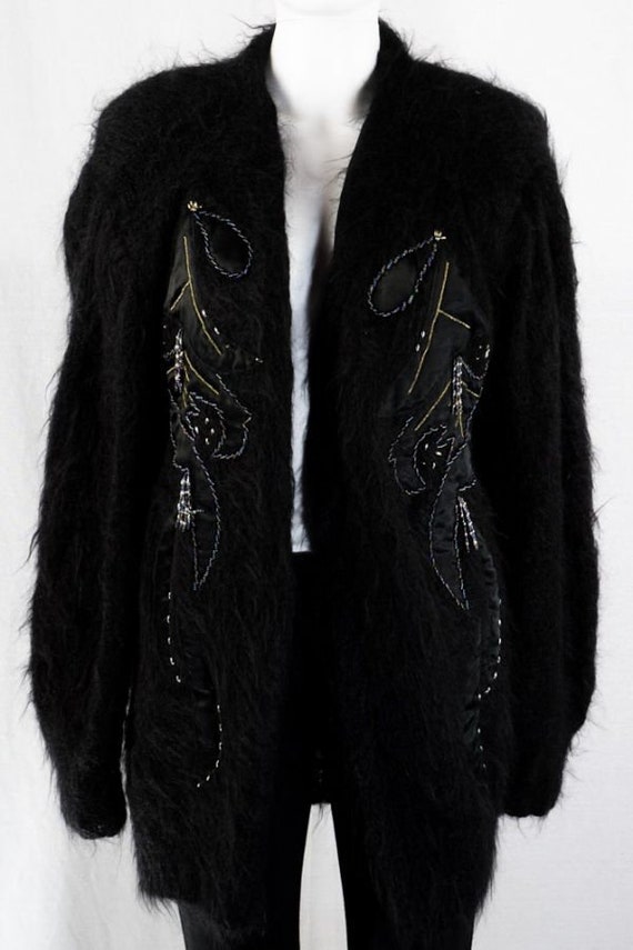 Mohair Vintage Cardigan -One Size- Black Long Card