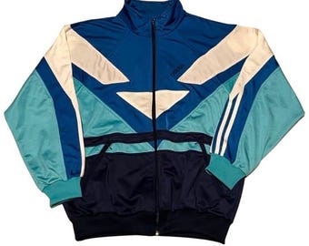Adidas 70s Vintage Zip Track Top Jacket, Size 106, Blue, Men Women