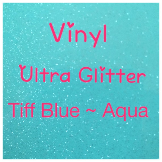 Glitter Adhesive Craft Vinyl, Ultra Tiff Blue, Aqua Vinyl, Glitter, Glitter Vinyl, Decal Vinyl, Scrapbooking, DIY Wedding Decor, Sign Vinyl Il_570xn