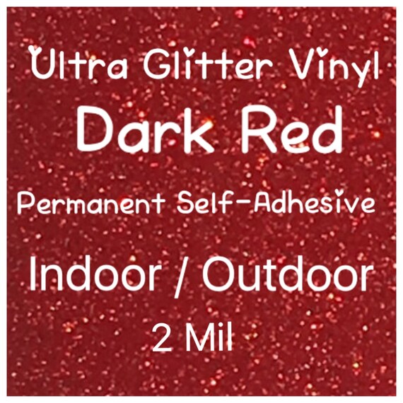 Dark Red Glitter Vinyl, Garnet Red Vinyl, Craft Vinyl, Permanent Self-Adhesive Vinyl, Ultra Glitter 2 Mil, Cricut Vinyl, Silhouette Vinyl Il_570xn