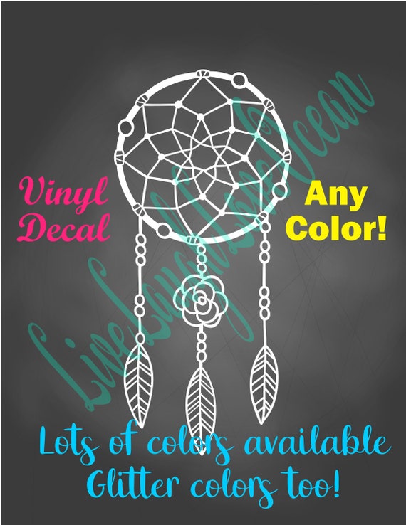 Dream Catcher Decal, Dream Catcher Car Decal, Adventure, Dreamcatcher Sticker, Gypsy Decal, Boho Decal, Nursery Decor Girls Room Decor Il_570xn
