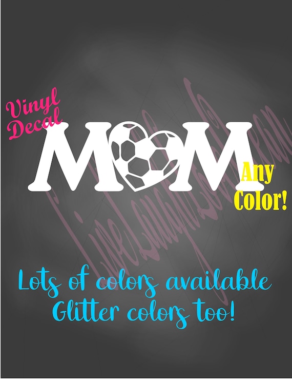 Soccer Mom Decal, Soccer Mom Heart Decal, Soccer Team Decal, Soccer Car Decal, Soccer Sticker, Laptop Sticker, Soccer Ball Cup Decal, Sporty Il_570xn