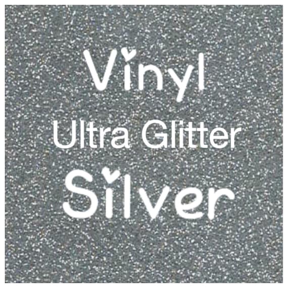 Silver Glitter Vinyl, Silver Vinyl, Craft Vinyl, Permanent Adhesive Vinyl, Ultra Glitter, Cricut Vinyl, Silhouette Vinyl, Oracle Vinyl Il_570xn