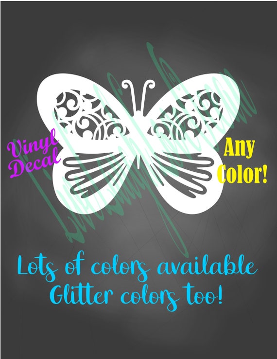 Butterfly Decal, Butterfly Sticker, Butterfly Cup Decal, Butterfly Car Decal, School Supply Sticker, Butterfly Laptop Sticker,Binder Sticker Il_570xn