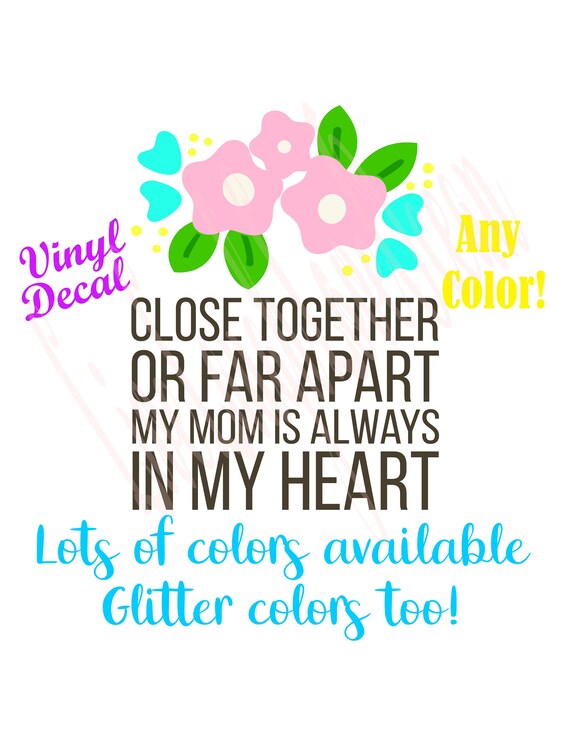 Mom Decal, Dorm Decor, Mother Daughter Decal, Mommy Sticker, Mother, Mothers Day, Remembrance, College, Love Mom, Mom Quote,Mom Card Sticker Il_570xn