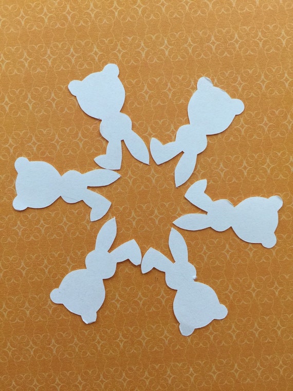 Bunny Decoration, Spring Bunnies, Confetti, Scrapbooking, Table Scatter, Die Cut, Paper Bunny, Party Decorations, Spring Decor, Easter Bunny Il_570xn