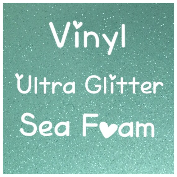 Sea Foam Green Glitter Adhesive Craft Vinyl, Ultra Glitter, 2 Mil High Performance, Glitter Vinyl, Decal Vinyl, Scrapbooking, Sign Vinyl Il_570xn