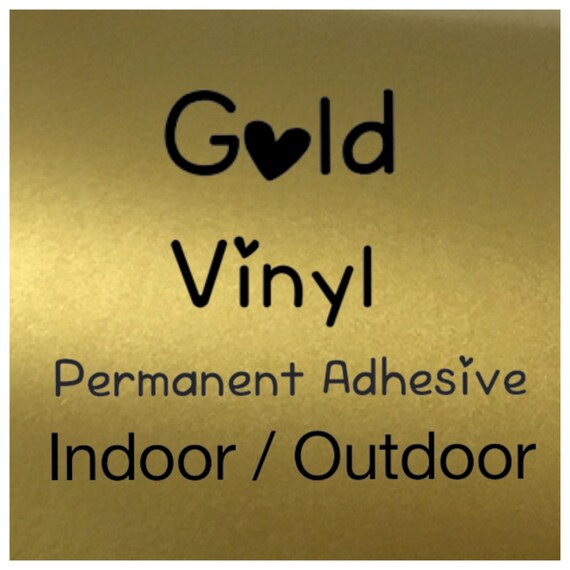 Gold Vinyl, Permanent Adhesive Vinyl, Craft Vinyl, Sticker, Decal Vinyl, Outdoor Vinyl, Silhouette Vinyl, Cricut, Oracle Equivalent Il_570xn
