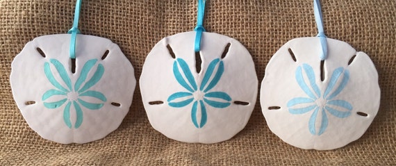 3 Sand Dollar Ornaments Coastal Decor Beach Decor Nautical