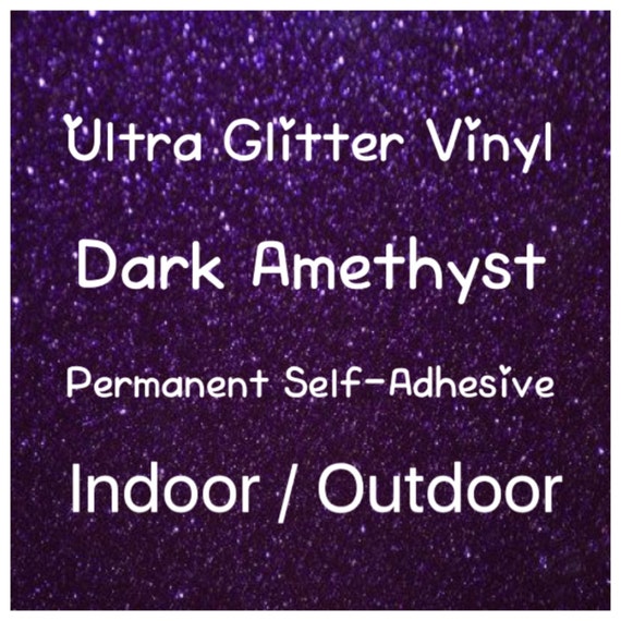 Dark Amethyst Glitter Vinyl, Dark Purple Vinyl, Craft Vinyl, Permanent Self-Adhesive Vinyl, Ultra Glitter 2 Mil, Cricut Vinyl, Silhouette Il_570xn