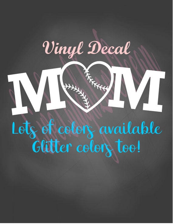 Baseball Mom Decal, Baseball Heart Decal, Softball Mom Decal, Softball Mom Car Decal, Baseball Cup Sticker, Softball Decal, Laptop Sticker Il_570xn