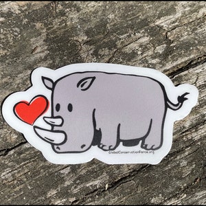 Rhino Love Sticker