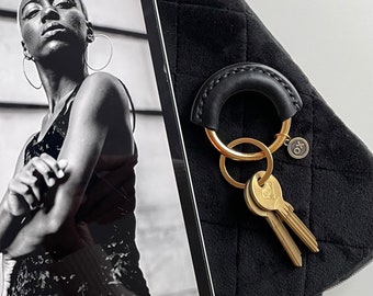 Leather keyring -  sturdy, elegant and handmade in our studio in Hamburg