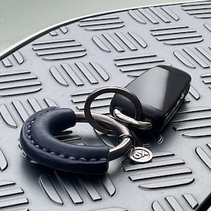 FATHER'S DAY Gift Idea - GUNMETAL Collection - Keyring in 5 colours - sturdy, elegant and handmade in our studio