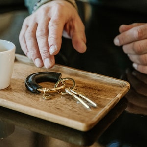 Leather keyring sturdy, elegant and handmade in our studio in Hamburg image 5