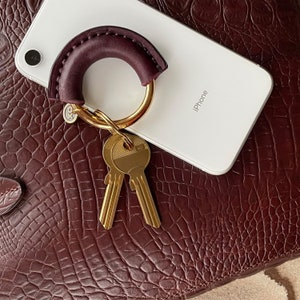 Leather keyring sturdy, elegant and handmade in our studio in Hamburg image 6