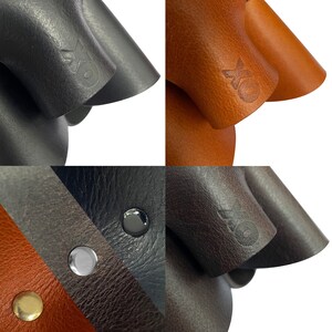 Leather OX LONG horns Design Object handmade from strong, vegetable tanned Italian leather image 10