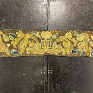 Antique Tapestry Border Fragment – Late 17th / Early 18th Century