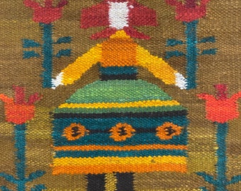 Tapis Mural Tissé Vintage Polonais - Décoration Murale Architecturale, Occasion