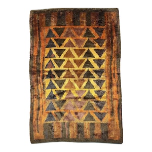 SWEDISH HANDMADE RYA, Rya rug, Wall hanging,  Wall decor, Textile art, Tapestry, Scandinavian 60s