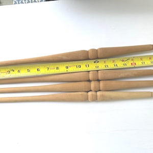 Cherry large  Spindles, 18 1/2&quot;, NOS Hand Turned, Unfinished Cherry Hardwood Spindles, Optional Lot Pricing Is For (4) Or (8) Spindles