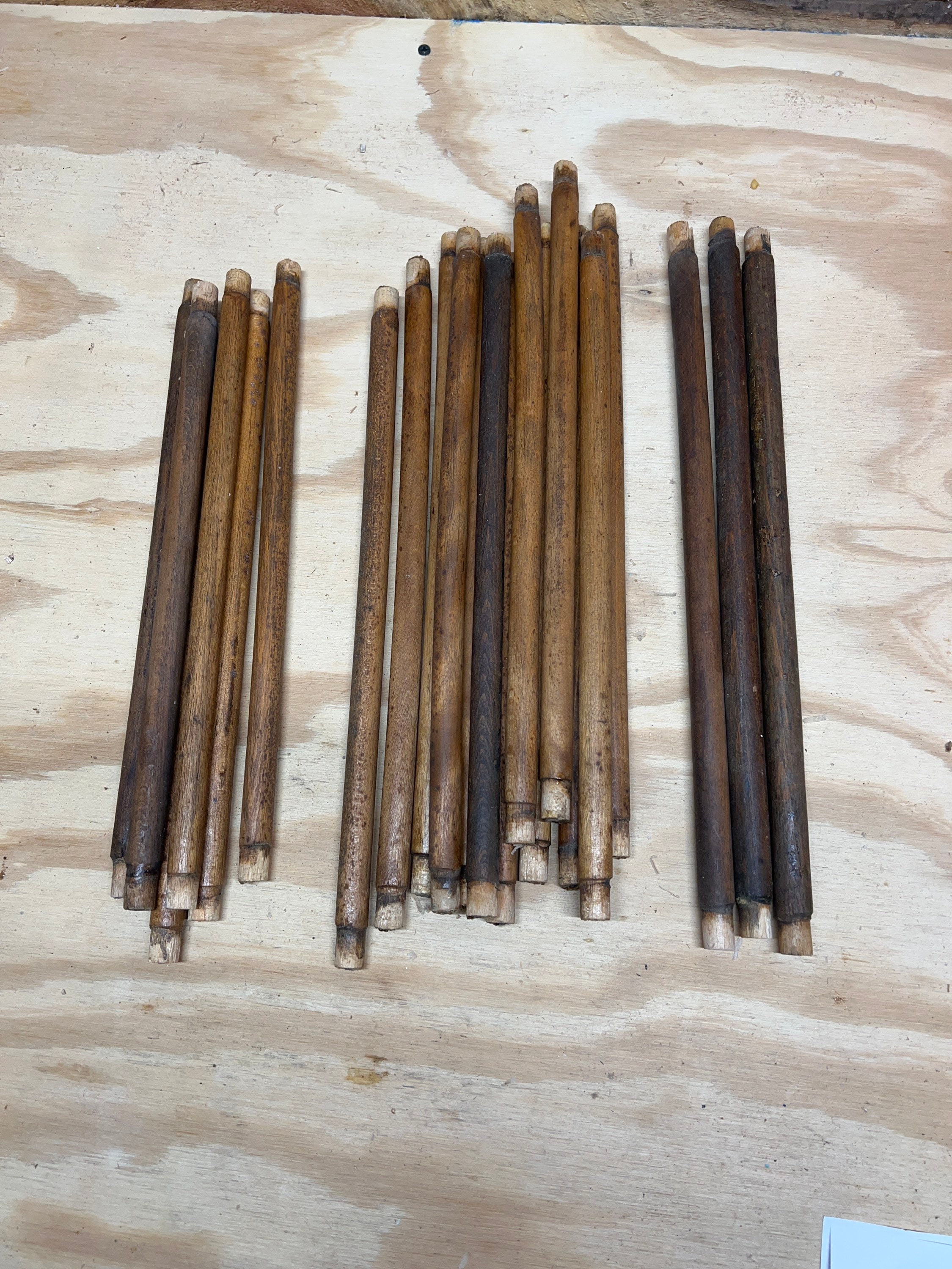 Vintage Turned Hardwood Spindles or Rods, Architectural Salvage, Price