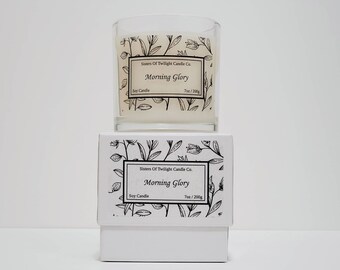 Morning Glory Soy Candle |  Floral Scented Candles | Summer Scents | by Sisters Of Twilight Candle Co.
