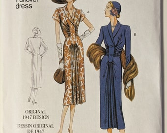 Vintage Dress Pattern - Vogue V9126 - Sizes 14 -16-18-20-22 - Retro Woman's Dress Pattern - UNCUT Sewing Pattern