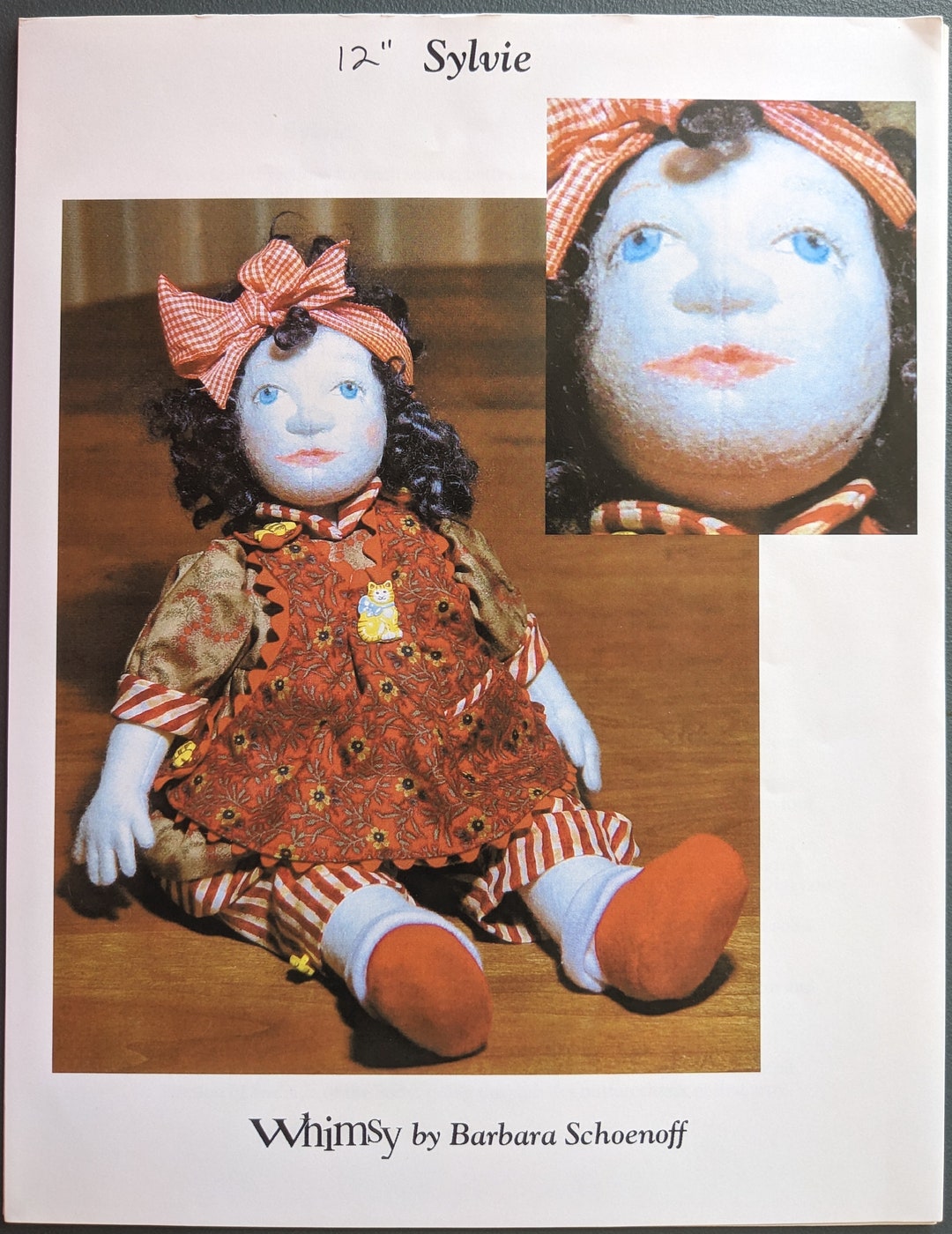 Sylvie Doll Pattern, 12 Inch Cloth Doll Pattern, Cloth Dollmaking, Doll