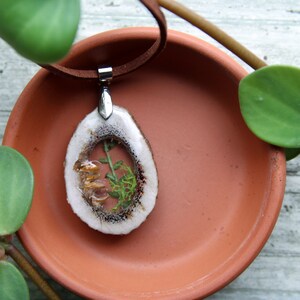 Antler Pendant Plant Jewelry Flower Necklace Mushroom Pendant Dried Flower Necklace Real Plant Necklace Tree Mushrooms