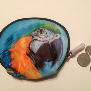 Parrot Art Accessory Pouches and Leather Coin Purses image 4