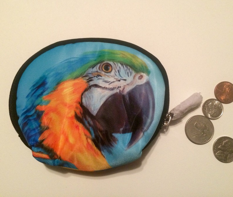Parrot Art Accessory Pouches and Leather Coin Purses image 4