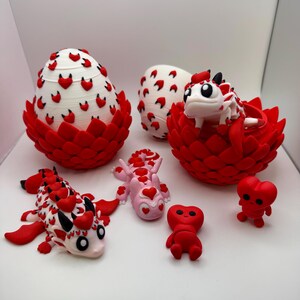 3D-gedruckter LOVE mini flexi, herzgelenkiger Drache zum Valentinstag. Weitere Artikel in Arbeit!